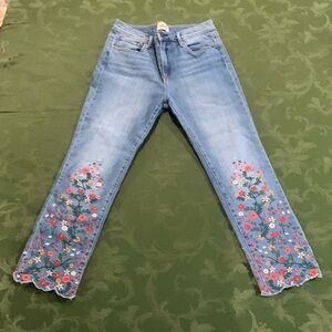 Driftwood  embroidered jeans size 30x26